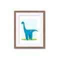 Picture of Blue  Brachiosaurus _GroupedProduct_Rectangle_Portrait_Mini_ _GroupedProduct_Rectangle_Portrait_Framed_Matted_