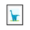 Picture of Blue  Brachiosaurus _GroupedProduct_Rectangle_Portrait_Mini_ _GroupedProduct_Rectangle_Portrait_Framed_Matted_