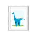 Picture of Blue  Brachiosaurus _GroupedProduct_Rectangle_Portrait_Mini_ _GroupedProduct_Rectangle_Portrait_Framed_Matted_