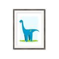 Picture of Blue  Brachiosaurus _GroupedProduct_Rectangle_Portrait_Mini_ _GroupedProduct_Rectangle_Portrait_Framed_Matted_