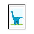 Picture of Blue  Brachiosaurus _GroupedProduct_Rectangle_Portrait_Mini_ _GroupedProduct_Rectangle_Portrait_Framed_Matted_