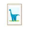 Picture of Blue  Brachiosaurus _GroupedProduct_Rectangle_Portrait_Mini_ _GroupedProduct_Rectangle_Portrait_Framed_Matted_