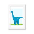 Picture of Blue  Brachiosaurus _GroupedProduct_Rectangle_Portrait_Mini_ _GroupedProduct_Rectangle_Portrait_Framed_Matted_