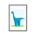 Picture of Blue  Brachiosaurus _GroupedProduct_Rectangle_Portrait_Mini_ _GroupedProduct_Rectangle_Portrait_Framed_Matted_