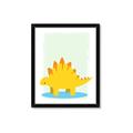 Picture of Yellow Stegosaurus _GroupedProduct_Rectangle_Portrait_Mini_ _GroupedProduct_Rectangle_Portrait_Framed_Matted_