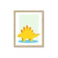Picture of Yellow Stegosaurus _GroupedProduct_Rectangle_Portrait_Mini_ _GroupedProduct_Rectangle_Portrait_Framed_Matted_