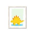 Picture of Yellow Stegosaurus _GroupedProduct_Rectangle_Portrait_Mini_ _GroupedProduct_Rectangle_Portrait_Framed_Matted_