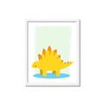 Picture of Yellow Stegosaurus _GroupedProduct_Rectangle_Portrait_Mini_ _GroupedProduct_Rectangle_Portrait_Framed_Matted_