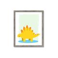 Picture of Yellow Stegosaurus _GroupedProduct_Rectangle_Portrait_Mini_ _GroupedProduct_Rectangle_Portrait_Framed_Matted_