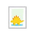 Picture of Yellow Stegosaurus _GroupedProduct_Rectangle_Portrait_Mini_ _GroupedProduct_Rectangle_Portrait_Framed_Matted_