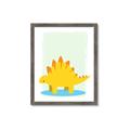Picture of Yellow Stegosaurus _GroupedProduct_Rectangle_Portrait_Mini_ _GroupedProduct_Rectangle_Portrait_Framed_Matted_