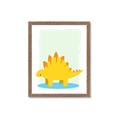 Picture of Yellow Stegosaurus _GroupedProduct_Rectangle_Portrait_Mini_ _GroupedProduct_Rectangle_Portrait_Framed_Matted_