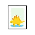 Picture of Yellow Stegosaurus _GroupedProduct_Rectangle_Portrait_Mini_ _GroupedProduct_Rectangle_Portrait_Framed_Matted_