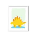 Picture of Yellow Stegosaurus _GroupedProduct_Rectangle_Portrait_Mini_ _GroupedProduct_Rectangle_Portrait_Framed_Matted_