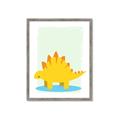Picture of Yellow Stegosaurus _GroupedProduct_Rectangle_Portrait_Mini_ _GroupedProduct_Rectangle_Portrait_Framed_Matted_