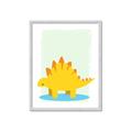 Picture of Yellow Stegosaurus _GroupedProduct_Rectangle_Portrait_Mini_ _GroupedProduct_Rectangle_Portrait_Framed_Matted_