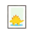 Picture of Yellow Stegosaurus _GroupedProduct_Rectangle_Portrait_Mini_ _GroupedProduct_Rectangle_Portrait_Framed_Matted_