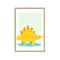 Picture of Yellow Stegosaurus _GroupedProduct_Rectangle_Portrait_Mini_ _GroupedProduct_Rectangle_Portrait_Framed_Matted_