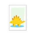 Picture of Yellow Stegosaurus _GroupedProduct_Rectangle_Portrait_Mini_ _GroupedProduct_Rectangle_Portrait_Framed_Matted_