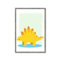 Picture of Yellow Stegosaurus _GroupedProduct_Rectangle_Portrait_Mini_ _GroupedProduct_Rectangle_Portrait_Framed_Matted_