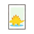 Picture of Yellow Stegosaurus _GroupedProduct_Rectangle_Portrait_Mini_ _GroupedProduct_Rectangle_Portrait_Framed_Matted_