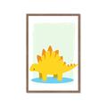 Picture of Yellow Stegosaurus _GroupedProduct_Rectangle_Portrait_Mini_ _GroupedProduct_Rectangle_Portrait_Framed_Matted_