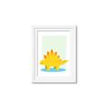 Picture of Yellow Stegosaurus _GroupedProduct_Rectangle_Portrait_Mini_ _GroupedProduct_Rectangle_Portrait_Framed_Matted_