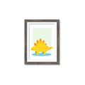 Picture of Yellow Stegosaurus _GroupedProduct_Rectangle_Portrait_Mini_ _GroupedProduct_Rectangle_Portrait_Framed_Matted_