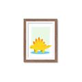 Picture of Yellow Stegosaurus _GroupedProduct_Rectangle_Portrait_Mini_ _GroupedProduct_Rectangle_Portrait_Framed_Matted_