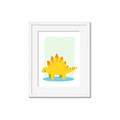Picture of Yellow Stegosaurus _GroupedProduct_Rectangle_Portrait_Mini_ _GroupedProduct_Rectangle_Portrait_Framed_Matted_