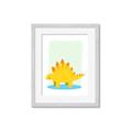 Picture of Yellow Stegosaurus _GroupedProduct_Rectangle_Portrait_Mini_ _GroupedProduct_Rectangle_Portrait_Framed_Matted_