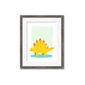 Picture of Yellow Stegosaurus _GroupedProduct_Rectangle_Portrait_Mini_ _GroupedProduct_Rectangle_Portrait_Framed_Matted_
