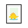 Picture of Yellow Stegosaurus _GroupedProduct_Rectangle_Portrait_Mini_ _GroupedProduct_Rectangle_Portrait_Framed_Matted_
