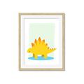 Picture of Yellow Stegosaurus _GroupedProduct_Rectangle_Portrait_Mini_ _GroupedProduct_Rectangle_Portrait_Framed_Matted_
