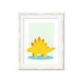 Picture of Yellow Stegosaurus _GroupedProduct_Rectangle_Portrait_Mini_ _GroupedProduct_Rectangle_Portrait_Framed_Matted_