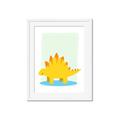 Picture of Yellow Stegosaurus _GroupedProduct_Rectangle_Portrait_Mini_ _GroupedProduct_Rectangle_Portrait_Framed_Matted_