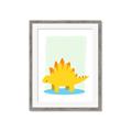 Picture of Yellow Stegosaurus _GroupedProduct_Rectangle_Portrait_Mini_ _GroupedProduct_Rectangle_Portrait_Framed_Matted_