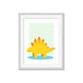 Picture of Yellow Stegosaurus _GroupedProduct_Rectangle_Portrait_Mini_ _GroupedProduct_Rectangle_Portrait_Framed_Matted_