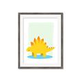 Picture of Yellow Stegosaurus _GroupedProduct_Rectangle_Portrait_Mini_ _GroupedProduct_Rectangle_Portrait_Framed_Matted_