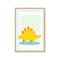 Picture of Yellow Stegosaurus _GroupedProduct_Rectangle_Portrait_Mini_ _GroupedProduct_Rectangle_Portrait_Framed_Matted_