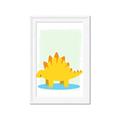 Picture of Yellow Stegosaurus _GroupedProduct_Rectangle_Portrait_Mini_ _GroupedProduct_Rectangle_Portrait_Framed_Matted_