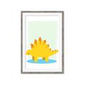 Picture of Yellow Stegosaurus _GroupedProduct_Rectangle_Portrait_Mini_ _GroupedProduct_Rectangle_Portrait_Framed_Matted_