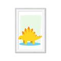 Picture of Yellow Stegosaurus _GroupedProduct_Rectangle_Portrait_Mini_ _GroupedProduct_Rectangle_Portrait_Framed_Matted_