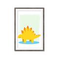 Picture of Yellow Stegosaurus _GroupedProduct_Rectangle_Portrait_Mini_ _GroupedProduct_Rectangle_Portrait_Framed_Matted_