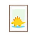 Picture of Yellow Stegosaurus _GroupedProduct_Rectangle_Portrait_Mini_ _GroupedProduct_Rectangle_Portrait_Framed_Matted_