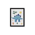 Picture of Blue Stegosaurus _GroupedProduct_Rectangle_Portrait_Mini_ _GroupedProduct_Rectangle_Portrait_Framed_Matted_