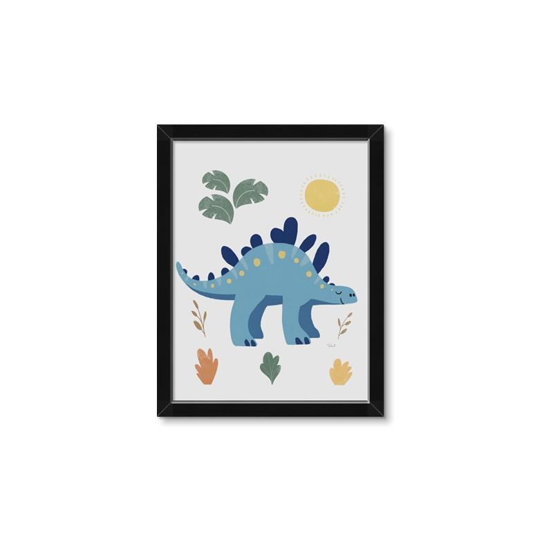 Picture of Blue Stegosaurus _GroupedProduct_Rectangle_Portrait_Mini_ _GroupedProduct_Rectangle_Portrait_Framed_Matted_