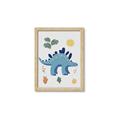 Picture of Blue Stegosaurus _GroupedProduct_Rectangle_Portrait_Mini_ _GroupedProduct_Rectangle_Portrait_Framed_Matted_