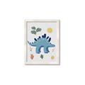 Picture of Blue Stegosaurus _GroupedProduct_Rectangle_Portrait_Mini_ _GroupedProduct_Rectangle_Portrait_Framed_Matted_