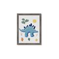 Picture of Blue Stegosaurus _GroupedProduct_Rectangle_Portrait_Mini_ _GroupedProduct_Rectangle_Portrait_Framed_Matted_
